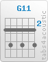 Chord G11 (3,5,3,5,3,5)